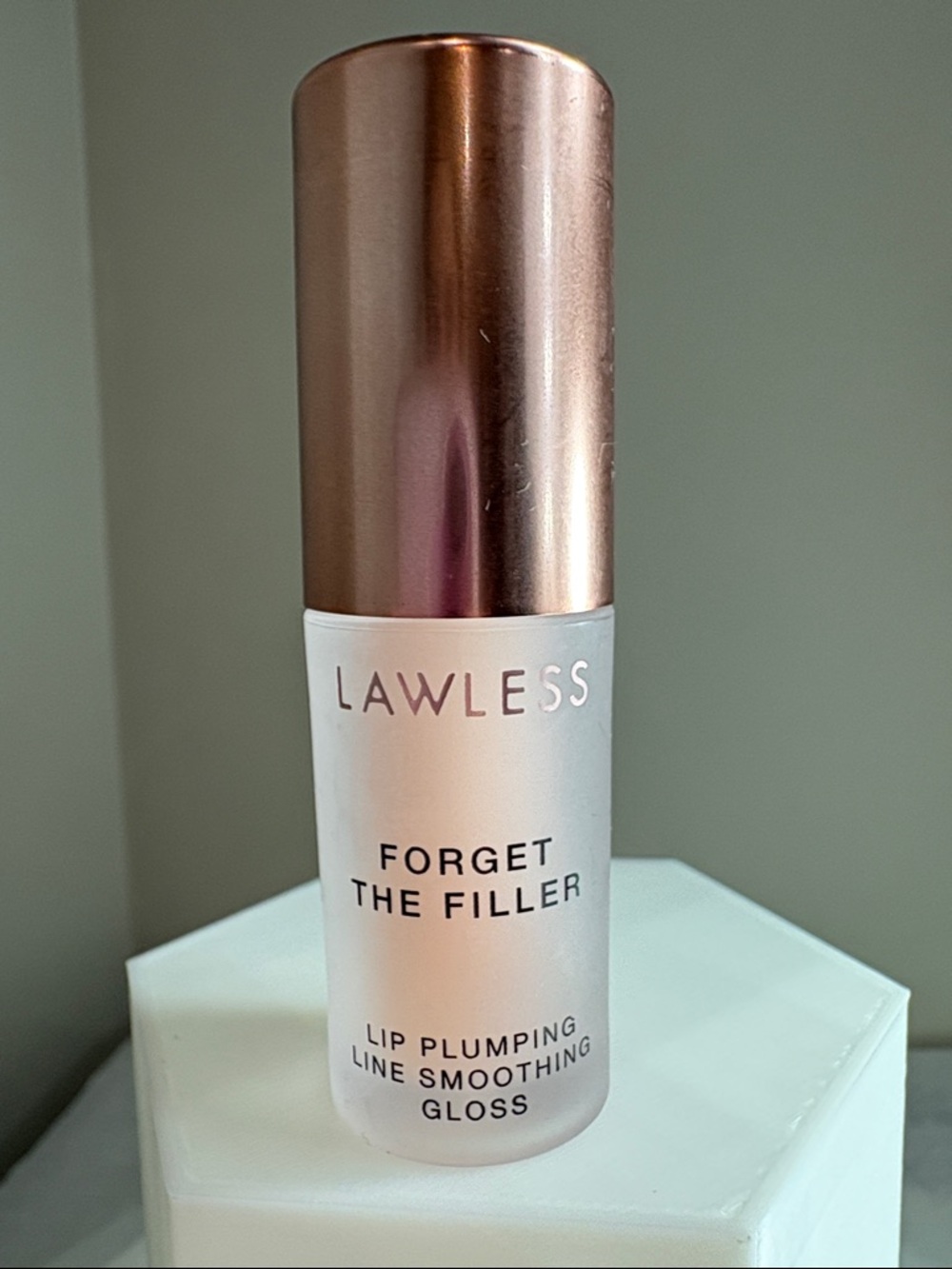 LAWLESS, Forget The Filler Lip Plumper Line Smoothing Gloss in Rosy Outlook BNIB